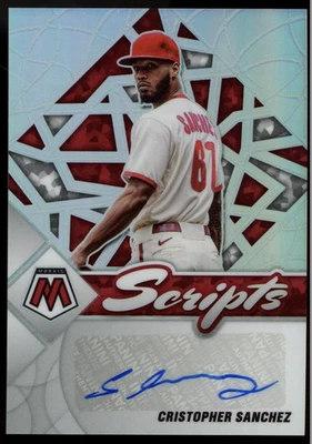 CRISTOPHER SANCHEZ 2022 Panini Mosaic Scripts Rookie Auto Prizm #SC-CS Phillies - Image 1 of 2