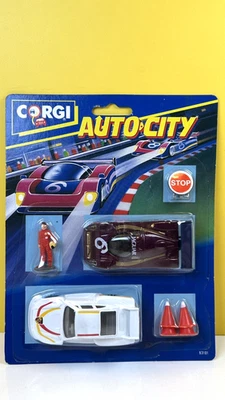 CORGI AUTO CITY 93101 PORSHE & JAGUAR RACING SET / MINT ON CARD - Image 1 of 4