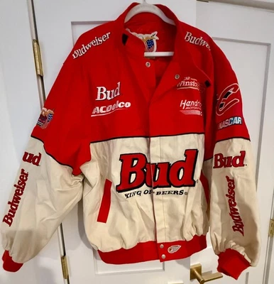 NEW - Vintage Jeff Hamilton NASCAR Chase Authentics  Budweiser Jacket 3XL BUD - Image 1 of 4