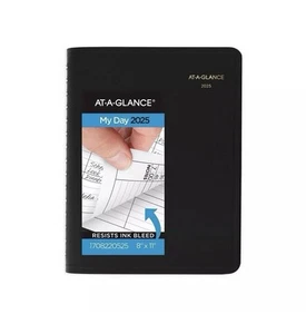 2025 AT-A-GLANCE 8" x 11" Calendar Year/Daily Appointment Book Faux Leather - Picture 1 of 8