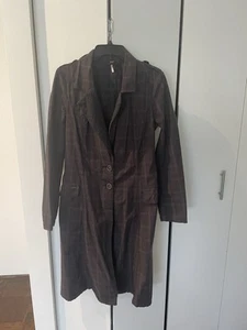 Gabardina a cuadros Free People con encaje y espalda para mujer talla 8 - Imagen 1 de 21