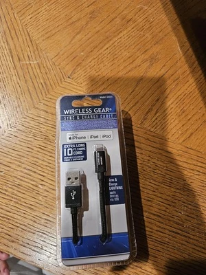 10 ft Apple iPhone Sync & Charge Cord/Cable Lighting to USB Cable Wireless Gear - Image 1 of 2