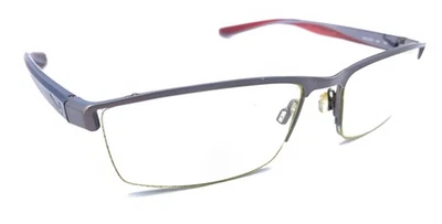 Armações de óculos Nike 8193 061 cinza vermelho retangular 57-17 140 homens mulheres esportes - Imagem 1 de 4