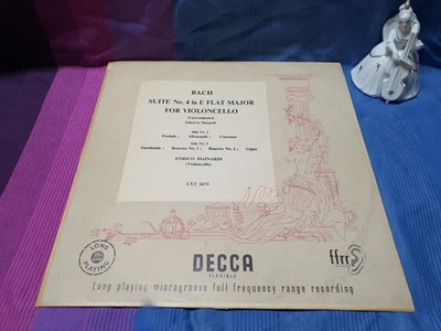 Enrico Mainardi Bach Unaccompanied Solo Cello Suites No. 4 DECCA LXT 2673 Suite - Image 1 of 4