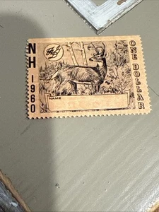 Rare 1960 New Hampshire Hunting Stamp $1.00 MNH - Picture 1 of 3