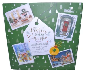 The Festive Jigsaw Puzzle Collection (4 & 1 Weihnachten 1000 Teile Puzzles) Brandneu - Bild 1 von 5