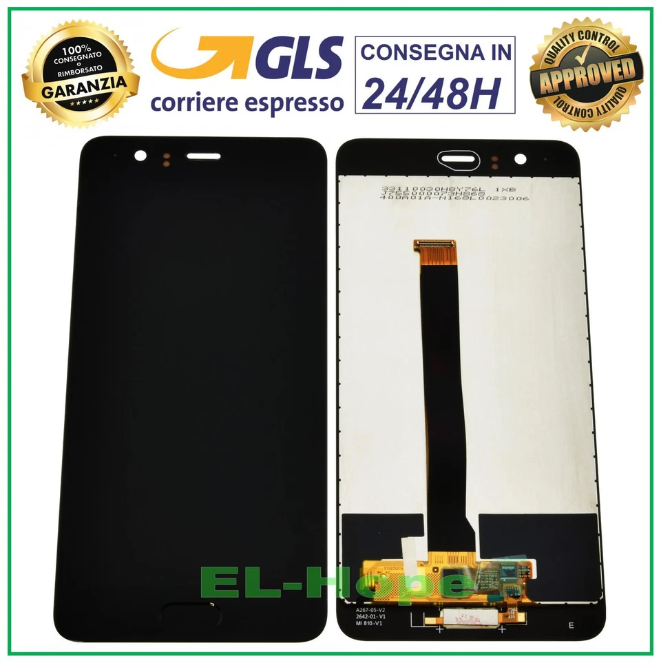 DISPLAY LCD PER HUAWEI P10 PLUS P10+ VKY-L09 TOUCH SCREEN VETRO SCHERMO NERO - Immagine 1 di 1