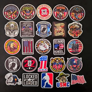 USA Vinyl Stickers American Flag Marines Army Navy Air Force Veteran Pow Soldier - Picture 1 of 26