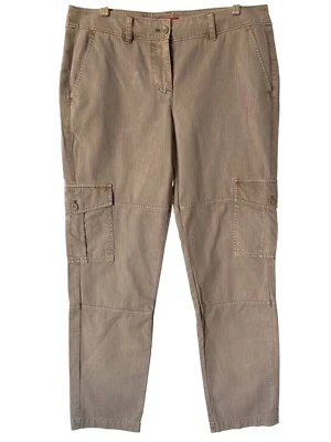 Tommy Bahama Mujer Pantalones Talla 10 Bolsillos Carga Ajuste Gema 100% Algodón Caqui Foto 1 de 4