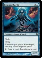 4  Inspired Sprite - LP - Morningtide - mtg - x4 4x