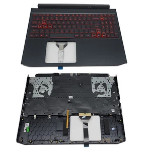 New For Acer Nitro 5 AN515-57 Black Palmrest w/Red Backlit Keyboard 6B.QEXN2.001 - Afbeelding 1 van 6
