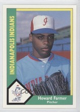 1990 CMC AAA Indianapolis Indians Green Backs Howard Farmer #3 Rookie RC