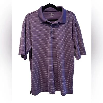 Grand Slam рубашка для гольфа рукав фиолетовый черный белый в полоску поло размер XL - Изображение 1 из 4