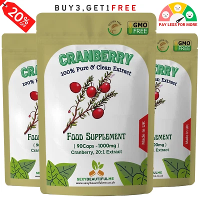 SBM Cranberry Extrakt Kapseln 20.000mg | Natürliche vegane Nahrungsergänzung | Harnwege