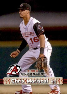 2018 Arkansas Travelers Grandstand #19 Chris Mariscal Fresno California CA Card