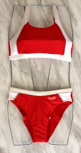 Arena Women Swimsuit Red Swimming Costume Swimwear Retro 32 Bath Vintage Pool M - Picture 1 of 9