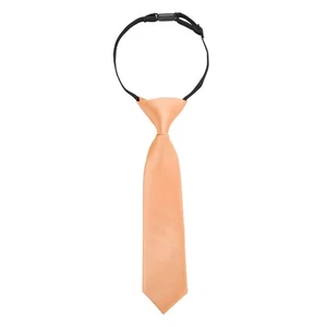 Coral Boys Elastic Tie Satin Solid Plain Wedding Pre-Tied 0-2 Yrs by DQT - Picture 1 of 3