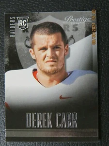 2014 Panini Prestige Derek Carr Rookie card - Picture 1 of 2