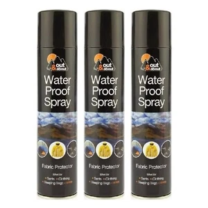 Waterproof Spray Fabric Protector for Clothing Tents Shoes Camping Coat 300ml x3 - Picture 1 of 6