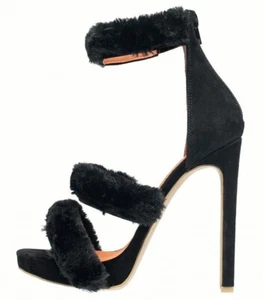 Jeffrey Campbell Peludo Strappy Open Toe 6" Heels sz 5.5 nib - Picture 1 of 4