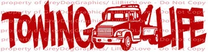 Towing Life Abschleppwagen Vinyl Aufkleber Sticker Tower Auto KFZ Wrecker Service - Bild 1 von 22
