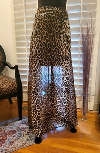 Vintage Sbetro Sexy Long XL Leopard Print Aline Skirt - Flaunt Your Style - Picture 1 of 5