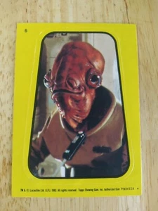 Admiral Ackbar | 1983 Topps Return of the Jedi sticker #6 Yellow - Picture 1 of 2