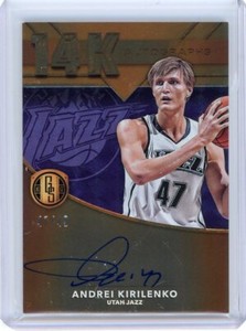 2016-17 PaninI Gold Standard Basketball 14K Auto #14K-AK Andrei Kirilenko #47/49