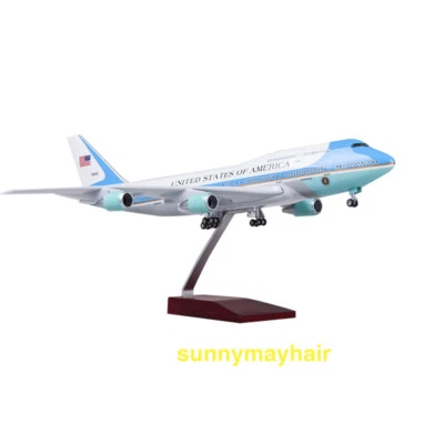 1/150 US Air Force One Boeing 747 Aircraft Airplane Model Toy 47cm Plane Collect - Image 1 of 4