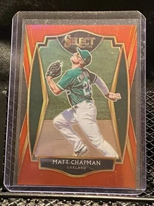 Matt Chapman 2021 Select Premier Level - Red Prizm # 55/199 #194 A's - Picture 1 of 2