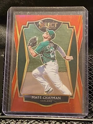 Matt Chapman 2021 Select Premier Level - Red Prizm # 55/199 #194  A's - Image 1 of 2