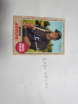 2017 Topps Heritage Micker Adolfo Signed Baseball Card  - Image 1 of 2