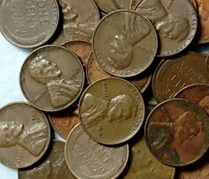 6 coins Lot = 3 each 1950s and 3 each 1940s Lincoln Wheat cents Km 132