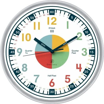 OWLCONIC Clock for Kids Learning to Tell Time, Telling Time Multicolor  - Image 1 of 4