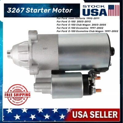 1PC Starter for Ford rown Victoria E-150 E-250 E-250 E-350 Super Duty 1997-2013 Foto 1 de 4
