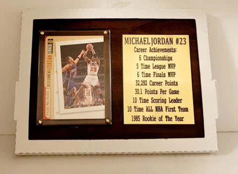 Michael Jordan Chicago Bulls Commemorative Plaque!! New! MJ 23! Cover