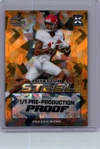 Isaiah Bond 2024 Leaf Football 1/1 Pre Production Proof - Picture 1 of 1