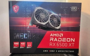 MSI Radeon RX 6500 XT MECH 2X – 4GB GDDR6 – PCIe 4.0 – 1080p FHD Gaming – Open B - Picture 1 of 7