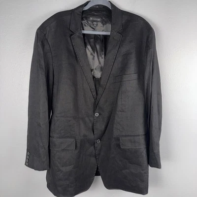 Abrigo deportivo INC International Concepts Blazer XXL ajustado mezcla de lino para hombre Foto 1 de 4