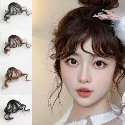 Synthetic Curly Hair Bangs Clip in Hair Extensions to Easy Fake Bangs'``,. Z4D1 - Bild 1 von 4