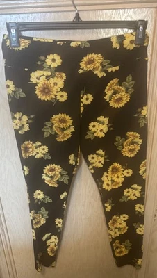 Leggings al tobillo de gamuza girasol Juniors No Boundaries talla L (11-13) negro amarillo Foto 1 de 4
