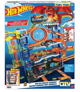 Hot Wheels City Ultimate Garage Playset 2 Die-Cast Cars Storage for 50 Cars NEW - Picture 1 of 5