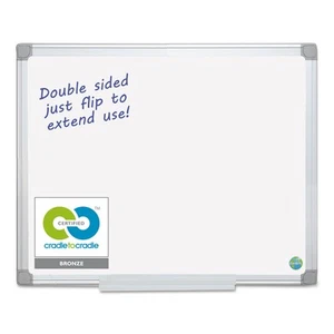 MasterVision Earth Silver Easy Clean Dry Erase Boards 48 x 96 White Aluminum - Picture 1 of 1