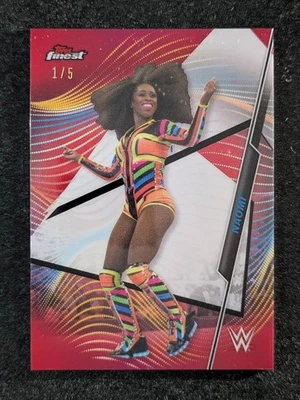 2020 Topps Finest WWE NAOMI 1/5 Red Refractor Smackdown Diva #56 - Image 1 of 3