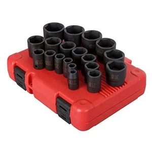  2640, 1/2 Inch Drive Impact 19-Piece, 3/8 Inch – 1-1/2 Inch, Cr SAE Socket Set - Picture 1 of 2