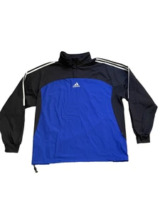 Adidas ClimaCool 1/4 Zip Pullover Jacket Mens XL Blue Black Athletic Track Top - Picture 1 of 19