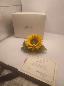 LENOX SONNENBLUME Gartenblume 2000 Skulptur -- NEU im Karton mit Echtheitszertifikat - - Bild 1 von 9