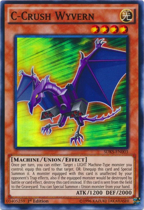 C-Crush Wyvern - SDKS-EN003 - Super Rare - 1st Edition - Moderately Played - Image 1 of 1
