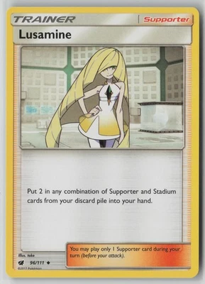 Lusamine 96/111 Pokemon Crimson Invasion Uncommon Near Mint Card NM 1 - Image 1 of 2