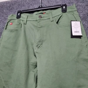 Pantalones Quiksilver Crosstown elásticos de 5 bolsillos para hombre talla 32 Sage patín al aire libre nuevos - Imagen 1 de 13